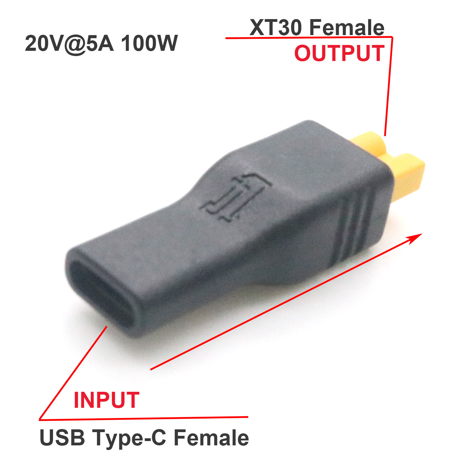 Drone Battery Adapter - 1pc USB Tipo C Ingresso Femmina