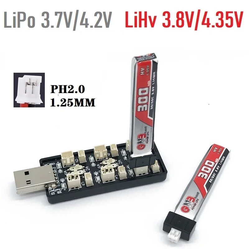 6CH USB 1S LiPo/LiHv 3.7V/4.2V - Drone Battery Adapter recensione e prezzo